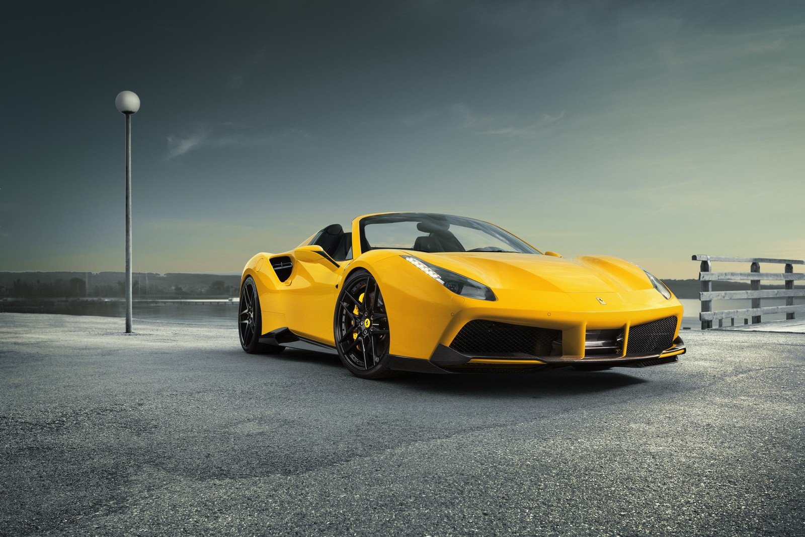 2016, Novitec, Rosso, Ferrari, 488, Spider, Yellow, Cars, Modified Wallpaper