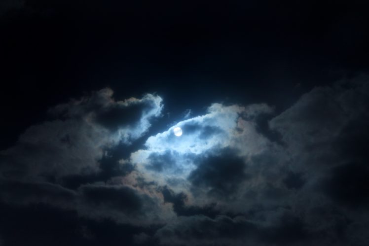 sky, Moon, Night, Clouds HD Wallpaper Desktop Background