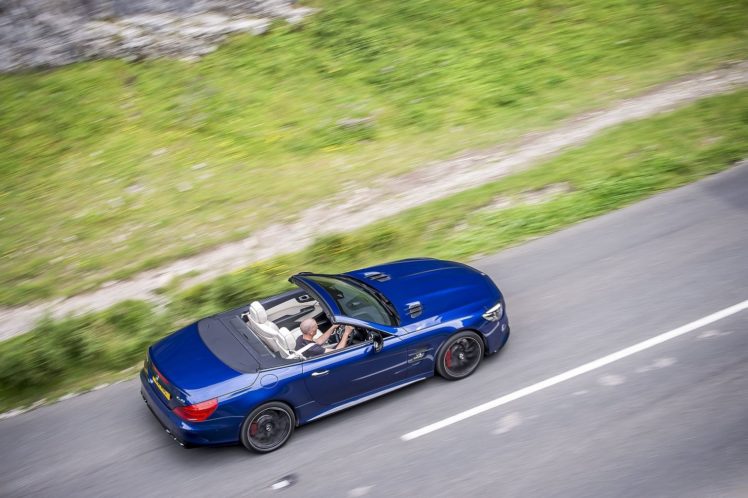 mercedes, Amg, Sl63, Uk spec,  r231 cars, Roadster, Blue, 2016 HD Wallpaper Desktop Background