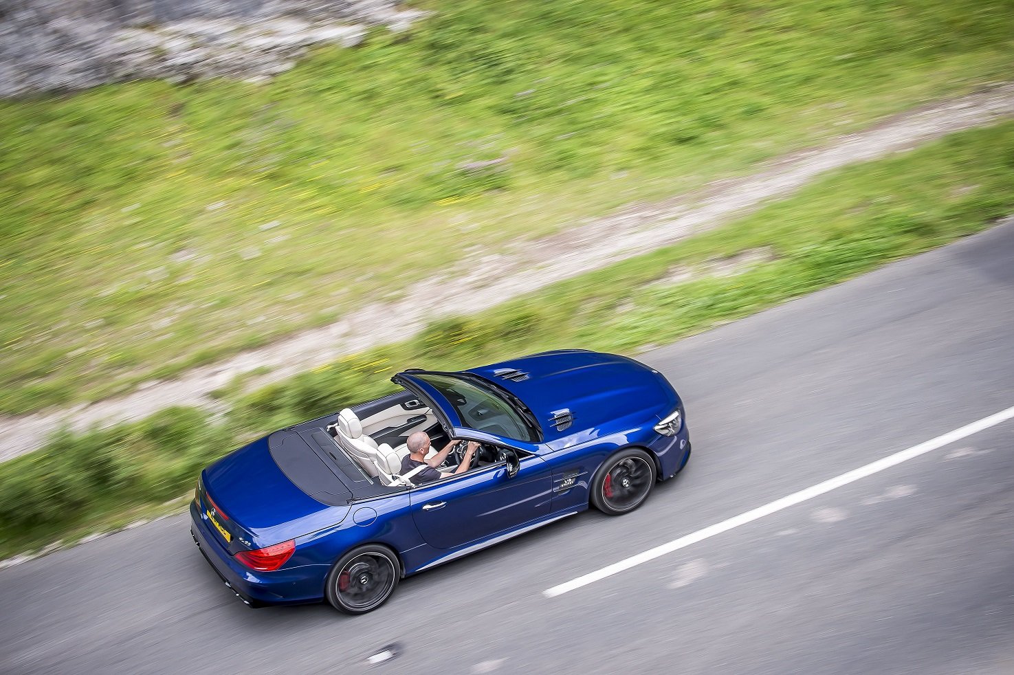 mercedes, Amg, Sl63, Uk spec,  r231 cars, Roadster, Blue, 2016 Wallpaper