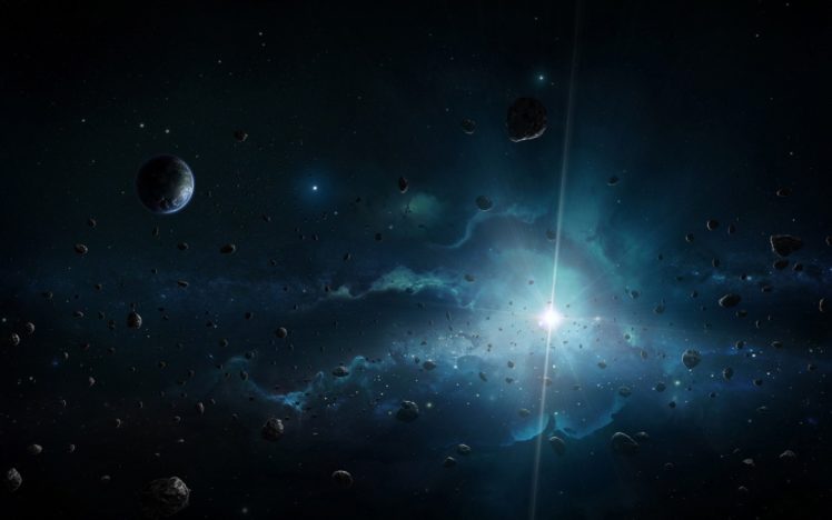 art, Asteroids, Stars, Planets, Bright, Divine, Space HD Wallpaper Desktop Background