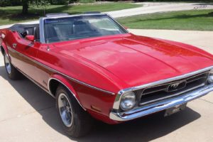 1972, Ford, Mustang, Convertible, Cars, Red