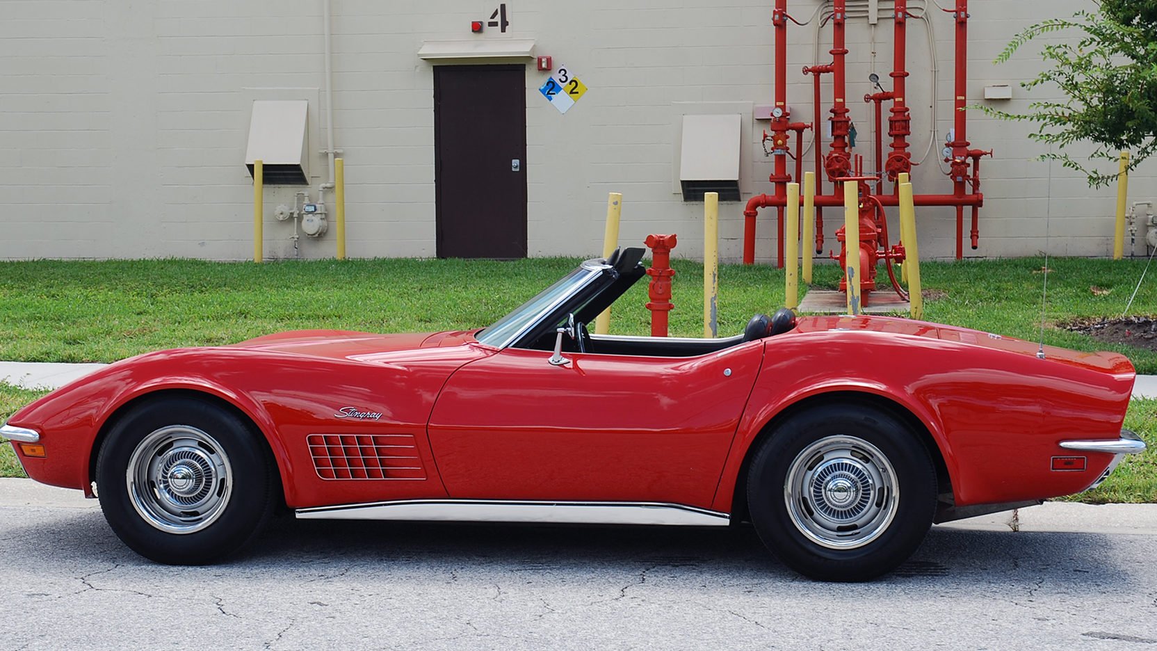 1972,  c3 , Chevrolet, Corvette, Convertible, Cars, Red Wallpaper