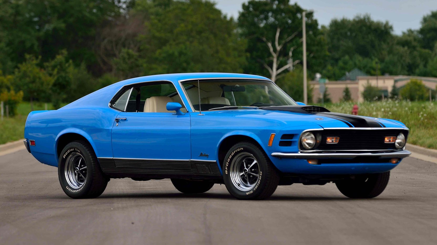 1970, Ford, Mustang, Mach, 1, Fastback, Cars, Blue Wallpaper