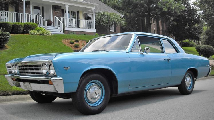 1967, Chevrolet, Chevelle, Cars, Blue, Coupe HD Wallpaper Desktop Background