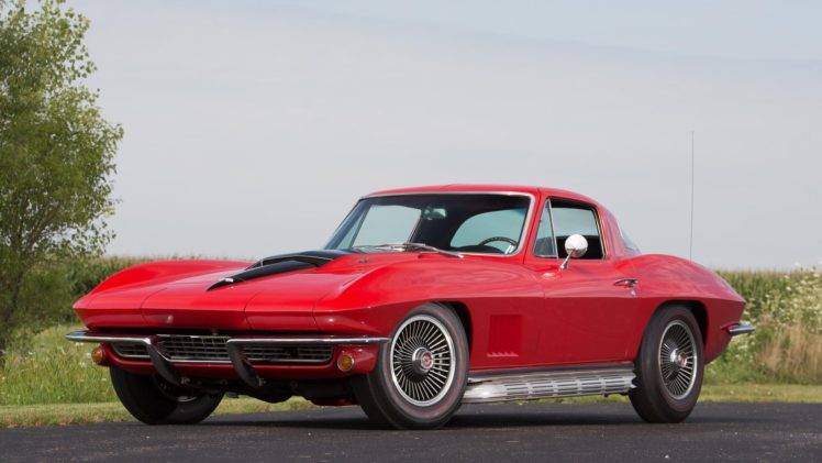 1967, Chevrolet, Corvette, Coupe,  c2 , Cars, Red HD Wallpaper Desktop Background