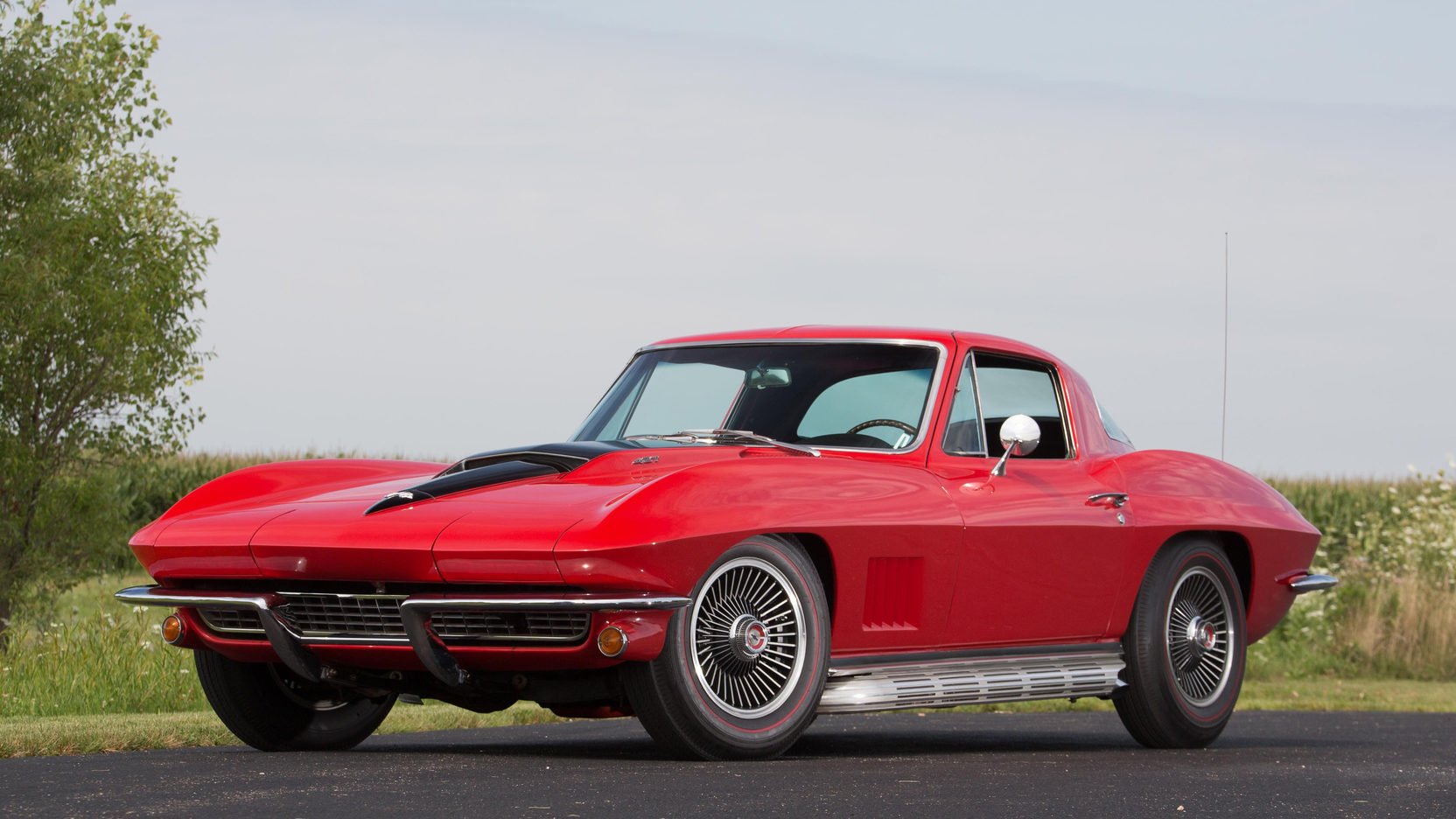 1967, Chevrolet, Corvette, Coupe,  c2 , Cars, Red Wallpaper