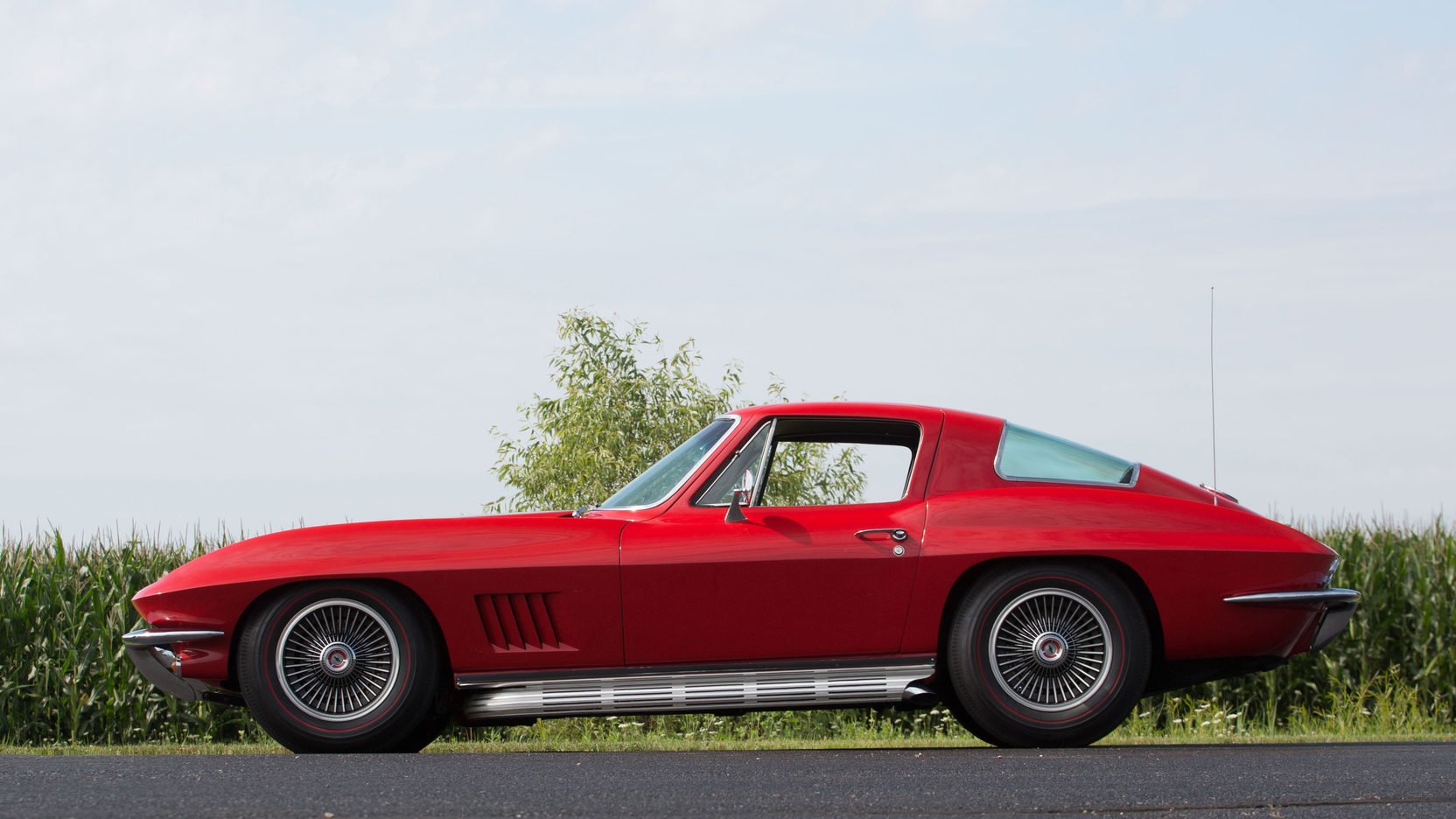 1967, Chevrolet, Corvette, Coupe,  c2 , Cars, Red Wallpaper