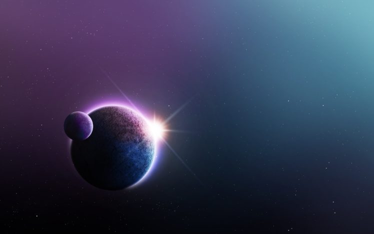 space, Planet, Art, Moon, Stars HD Wallpaper Desktop Background