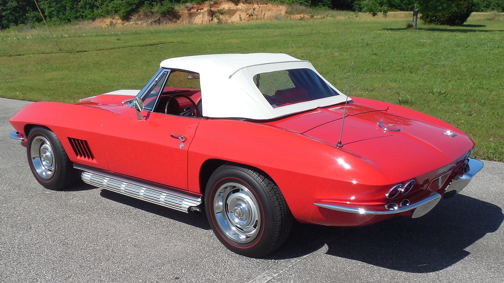 1967, Chevrolet, Corvette, Convertible,  c2 , Cars, Red Wallpaper