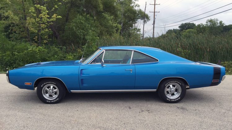 1970, Dodge, Charger, 500, Cars, Muscle, Blue HD Wallpaper Desktop Background