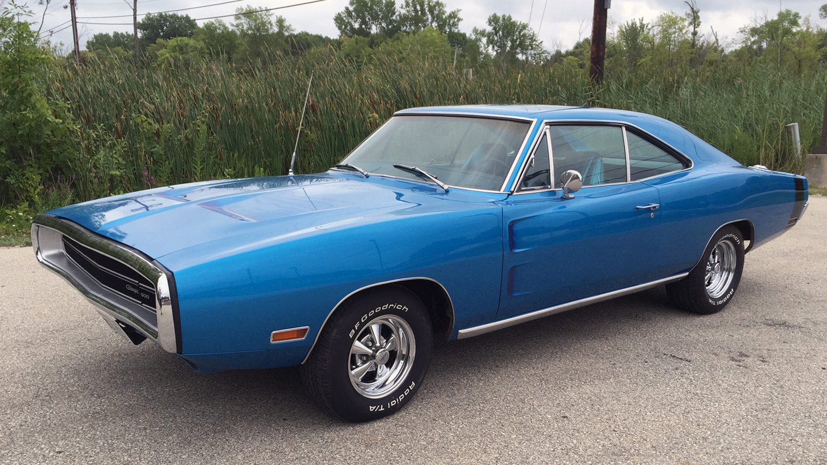 1970, Dodge, Charger, 500, Cars, Muscle, Blue Wallpaper