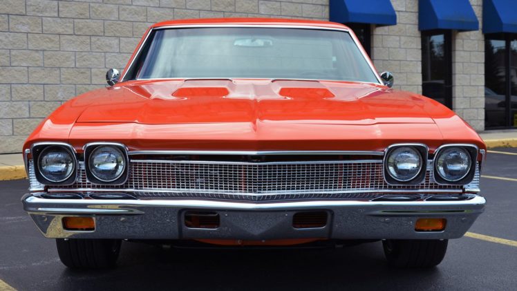 1968, Chevrolet, El, Camino, Ss, Pro, Touring, Pickup, Cars, Orange HD Wallpaper Desktop Background