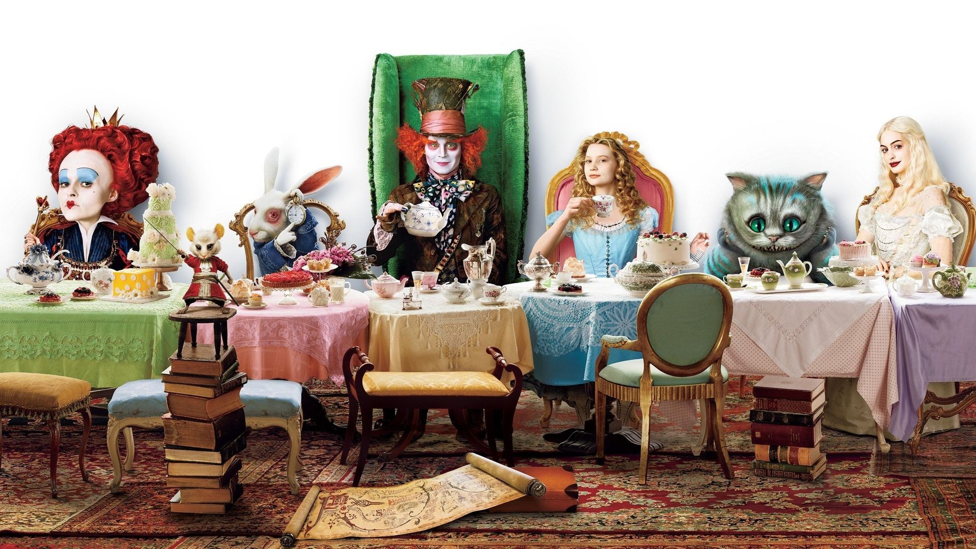 alice, In, Wonderland, 2010, Fairytale, Fantasy Wallpaper