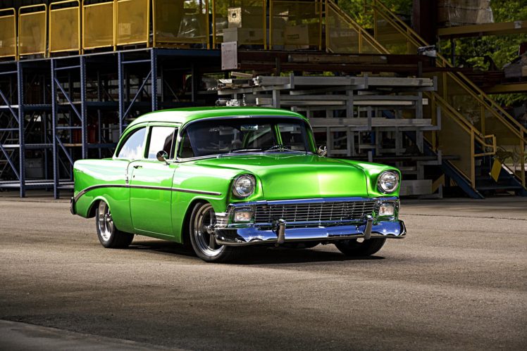 1956, Chevy, Bel, Air, Cars, Classic, Green, Modified HD Wallpaper Desktop Background