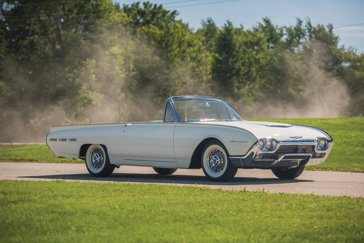 1962, Ford, Thunderbird, Convertible, Cars, White, Classi Wallpaper