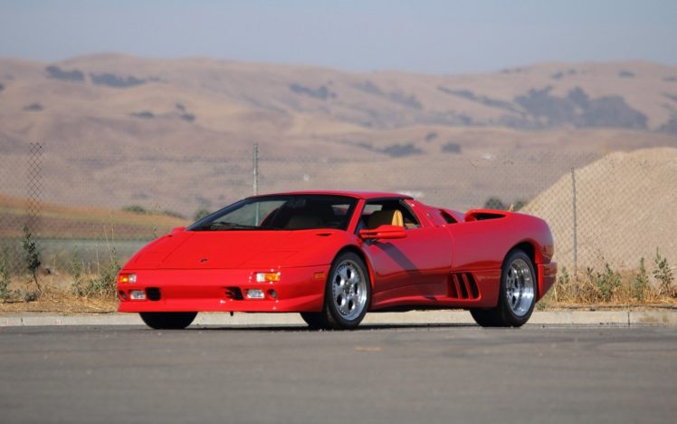 1997, Lamborghini, Diablo, Vt, Roadster, Smalto, Rosso, Cars, Supercars, Red HD Wallpaper Desktop Background