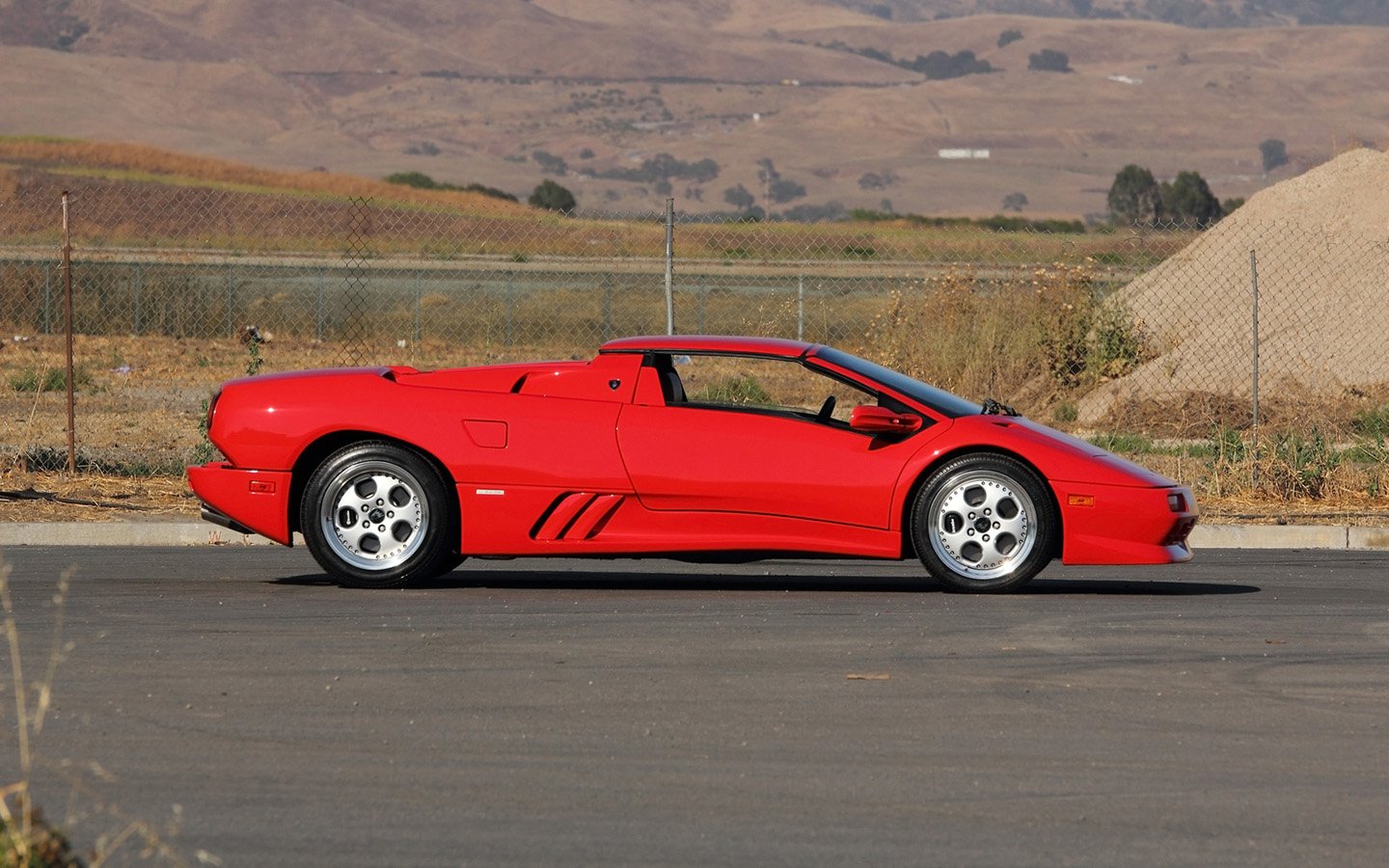 1997, Lamborghini, Diablo, Vt, Roadster, Smalto, Rosso, Cars, Supercars, Red Wallpaper