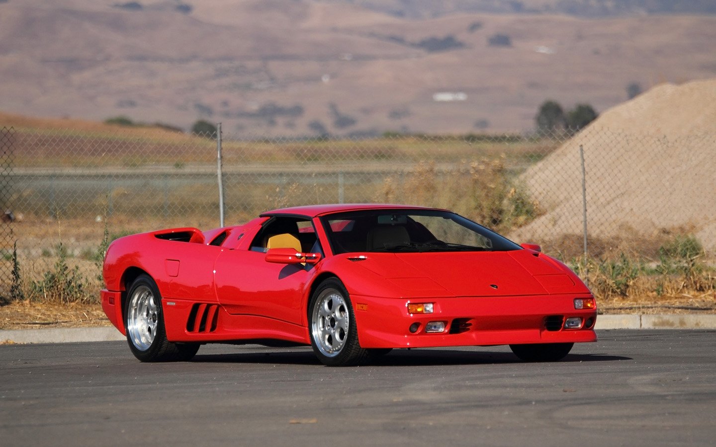 1997, Lamborghini, Diablo, Vt, Roadster, Smalto, Rosso, Cars, Supercars, Red Wallpaper