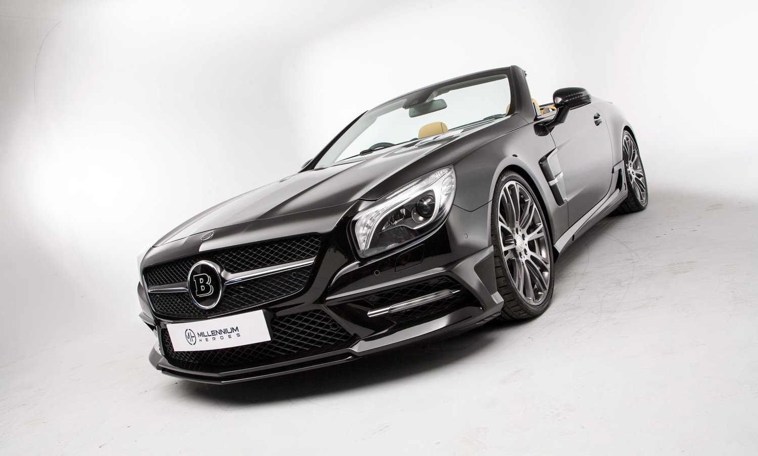 brabus, B50, Mercedes, Uk spec,  r231 , Cars, Modified, Black, Roadster, 2012 Wallpaper