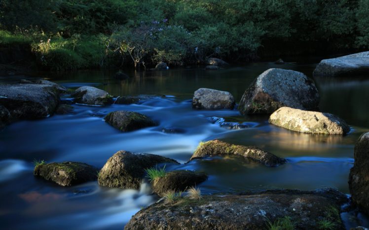 grass, River, Stream, Rocks HD Wallpaper Desktop Background