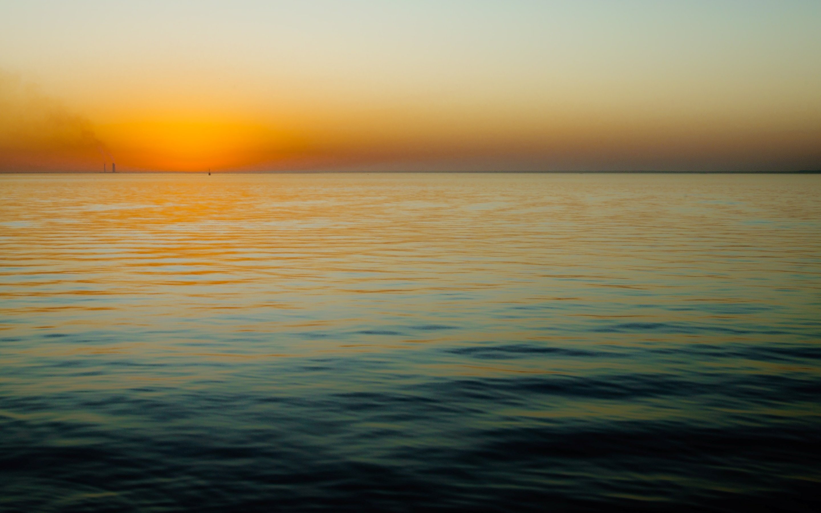 sea, Reflection, Water, Wave, Nature, River, Skyline Wallpaper