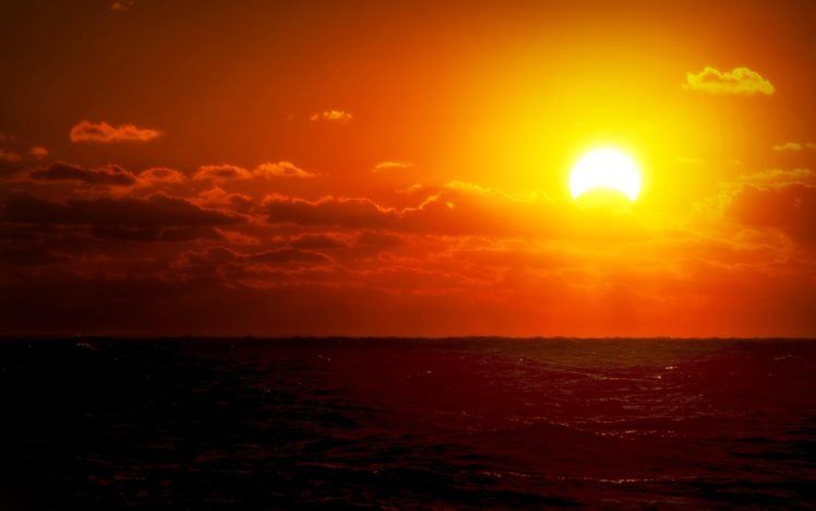 sunset, Sun, Water, Nature, Sky, River, Landscape, Sea HD Wallpaper Desktop Background