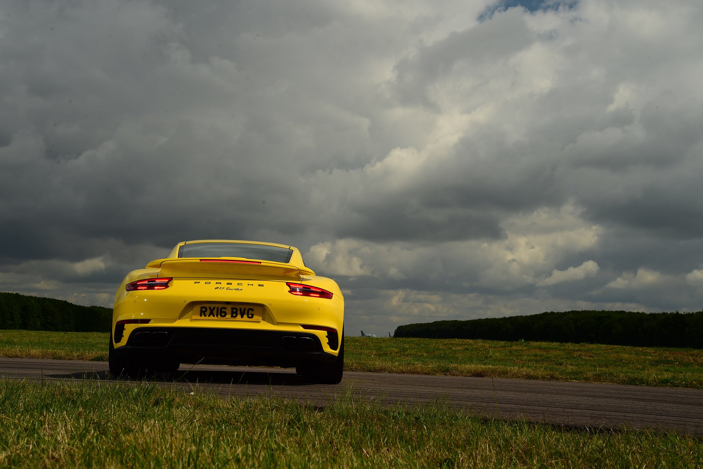 porsche, 911, Turbo, Coupe, Uk spec,  991 , Cars, Yellow, 2016 Wallpaper