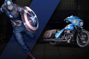 harley davidson, Turned, Marvel, Superheroes, Motorcycles, Concept, 2016