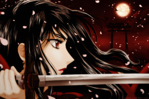 blood c, Aya, Kisaragi, Katana, Sword