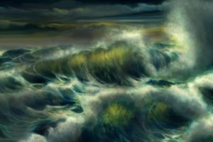 art, Wave, Water, Storm, Foam, Ocean, Se