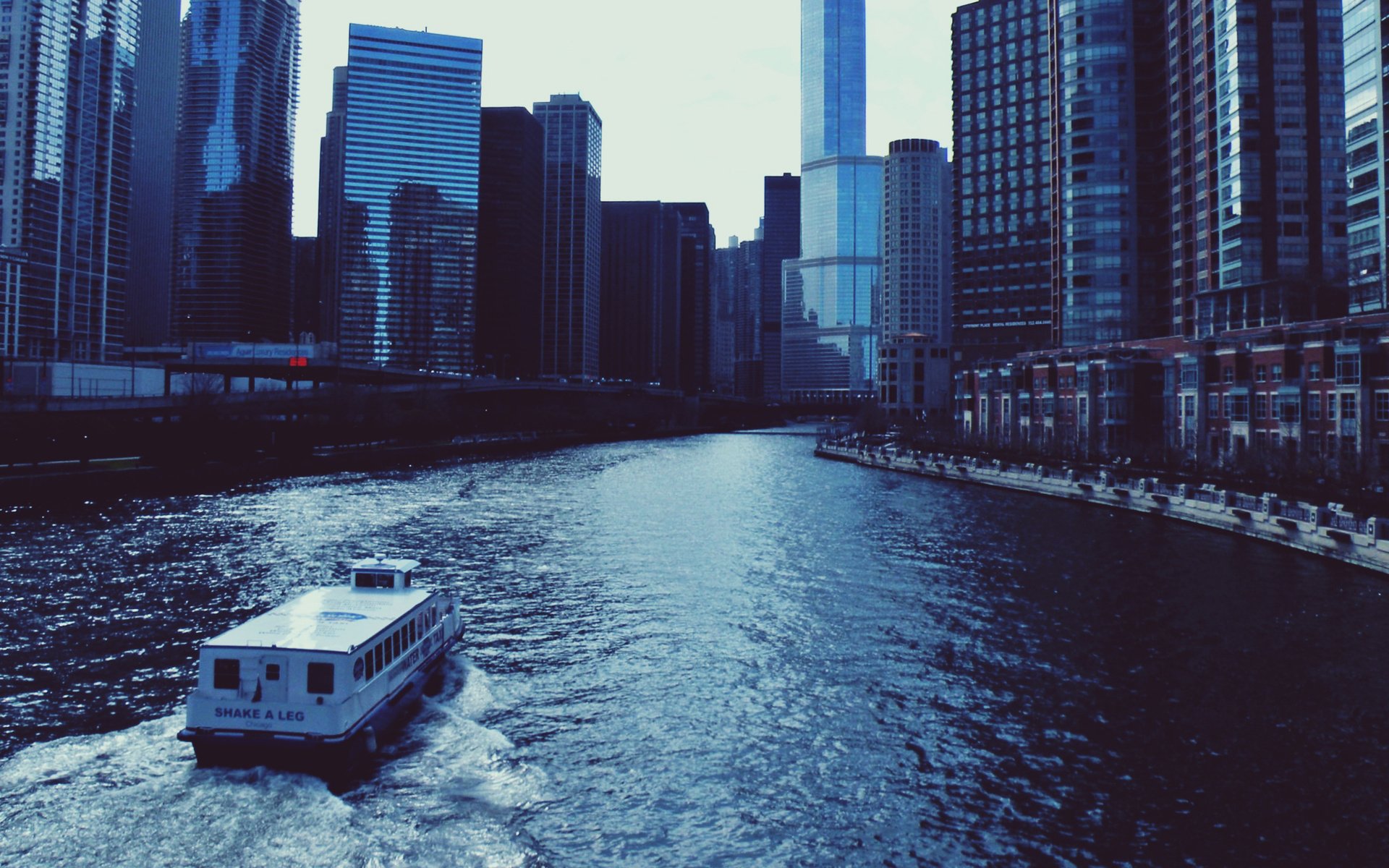 center, Chicago, River, Illinois, Illinois, Skyscrapers, Usa, Chicago Wallpaper