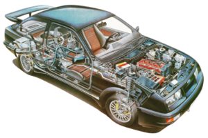 ford, Sierra, Rs, Cosworth, Cars, Cutaway, 1986