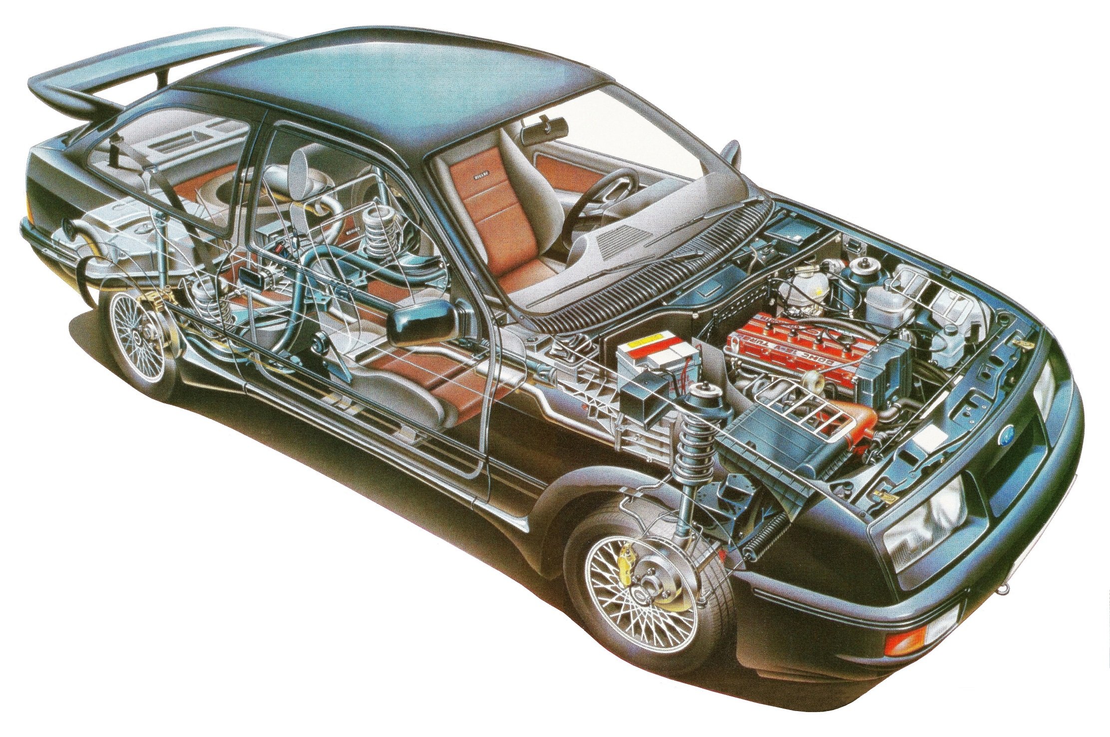 ford, Sierra, Rs, Cosworth, Cars, Cutaway, 1986 Wallpaper