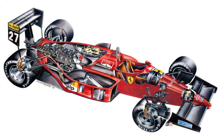 ferrari, F1 88c, 1988, Formula, One, Cutaway HD Wallpaper Desktop Background