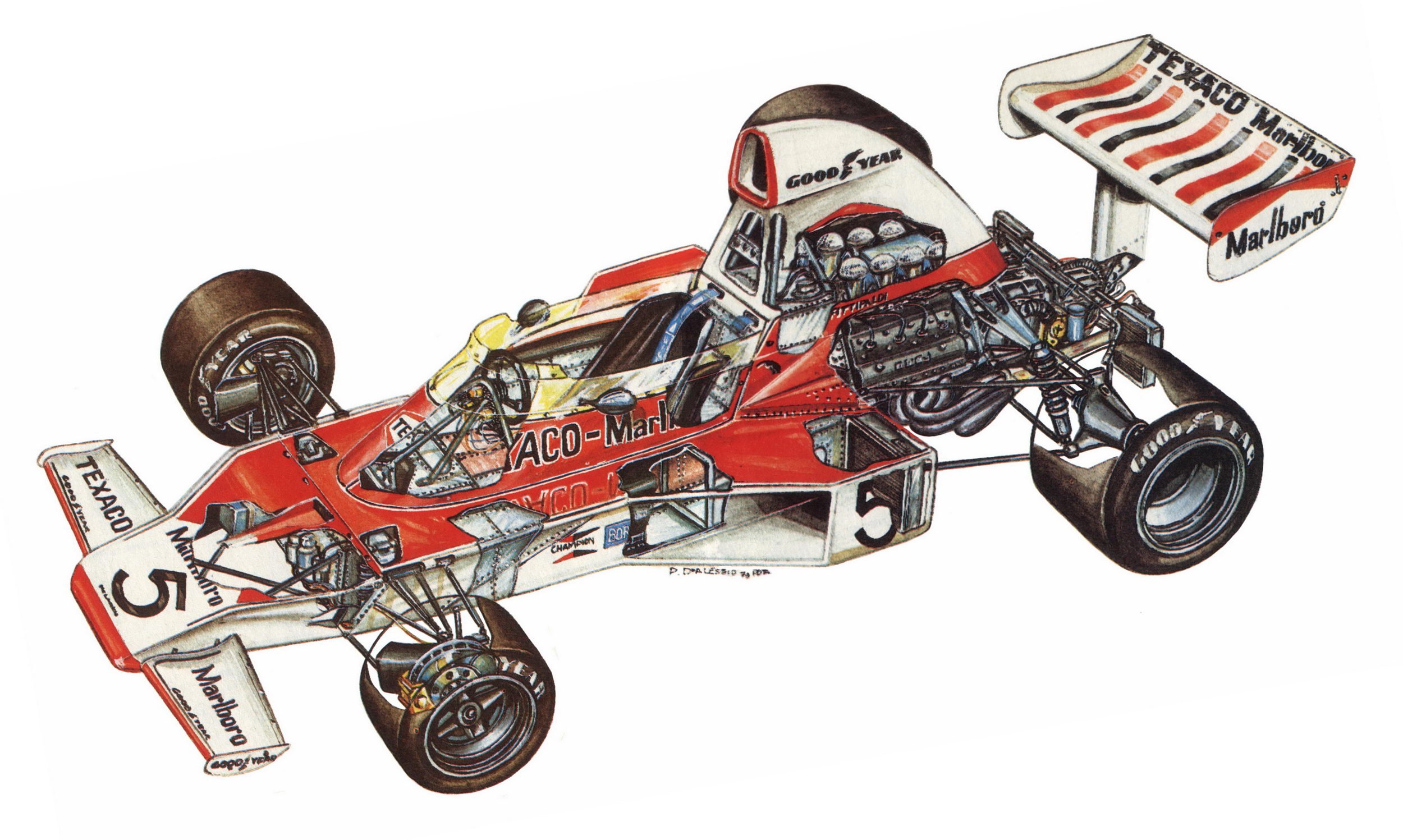 mclaren, M23, 1973, Cars, Formula, One, Cutaway Wallpaper