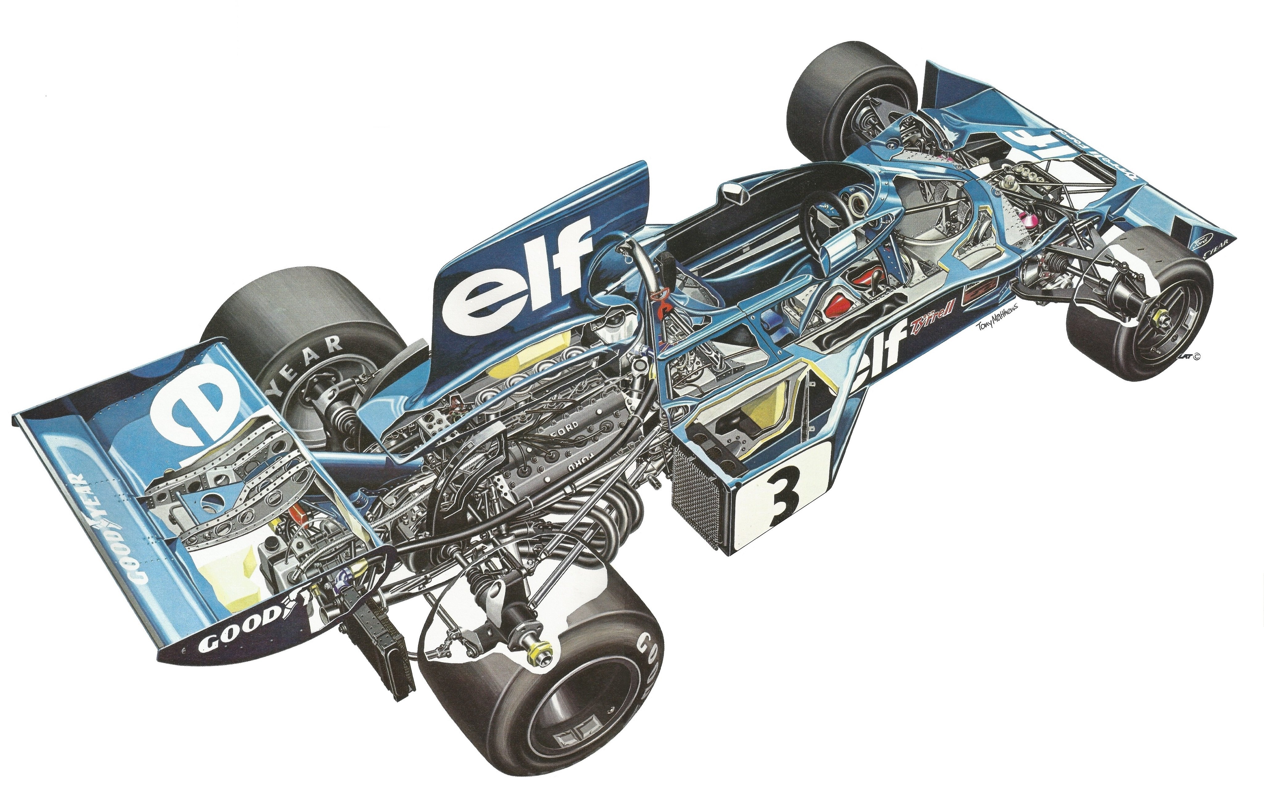 tyrrell, 007, Cars, Formula, One, Cutaway Wallpaper