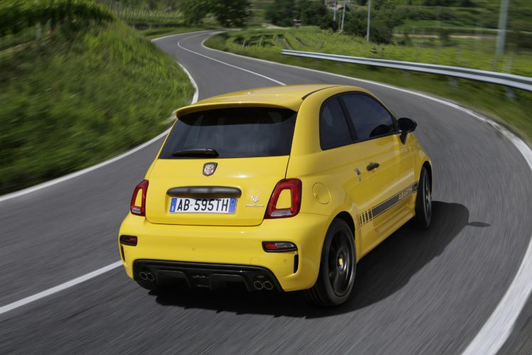 abarth, 595, Competizione, Fiat, 2016, Yellow HD Wallpaper Desktop Background