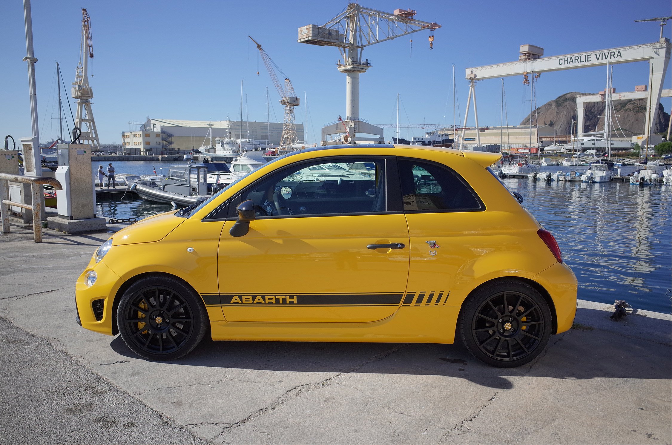 abarth, 595, Competizione, Fiat, 2016, Yellow Wallpaper