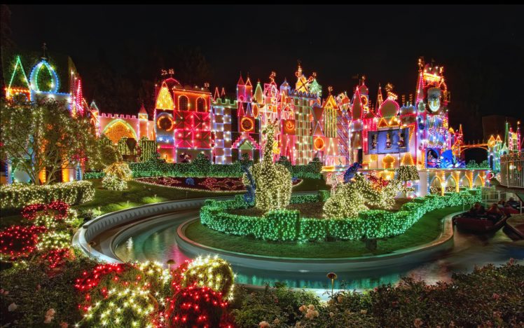 beautiful, Sky, Fun, Holiday, Disneyland, Christmas, Bright HD Wallpaper Desktop Background