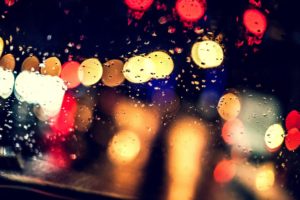 bokeh, Rain, Glass, Night, Lights, Drops, Blur