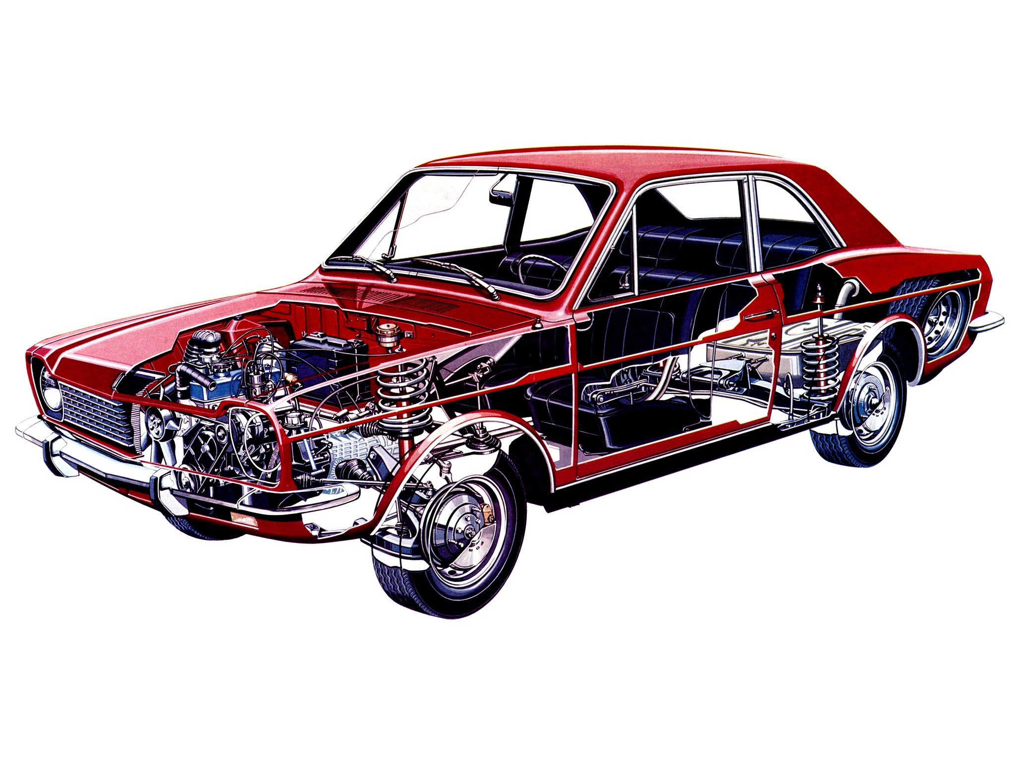 ford, Corcel, 2 door, Cars, Cutaway Wallpaper