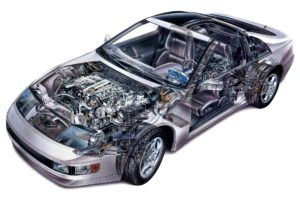 nissan, 300zx, T top, Cars, Coupe, Cutaway