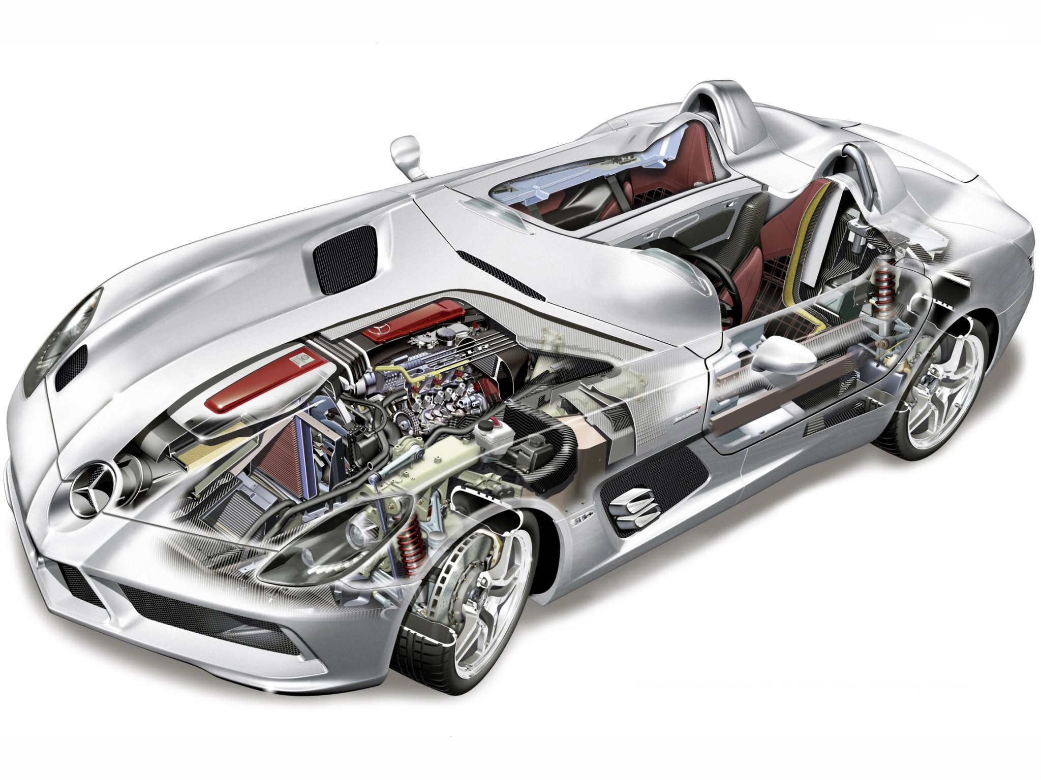 mercedes, Benz, Slr, Mclaren, Stirling, Moss, 2009, Cars, Cutaway Wallpaper