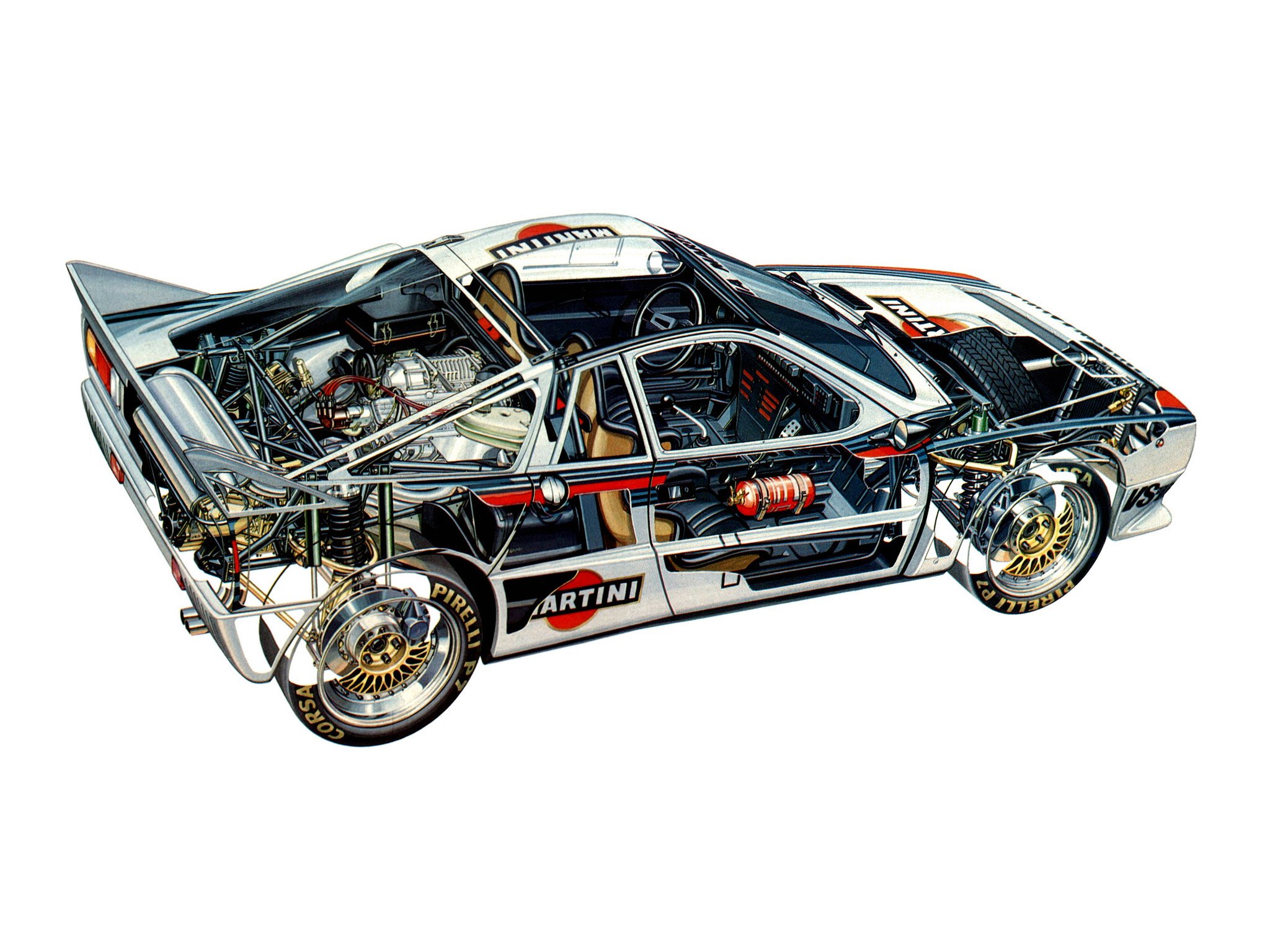 lancia, Rally, 037, Group, B, 1983, Cars, Cutaway Wallpaper