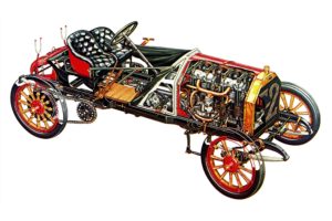 fiat, Typo, 130, Hp, Grand, Prix, Corsa, Cars, Cutaway, 1907