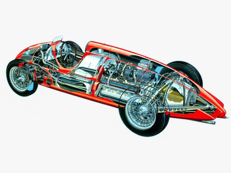 alfa, Romeo, Tipo, 512, Gran, Premio, Cars, Cutaway, 1940 HD Wallpaper Desktop Background