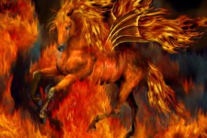 fire, Horse, Re