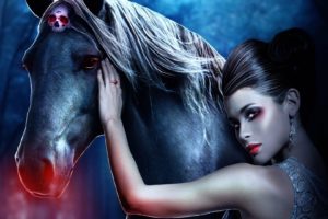 fantasy, Girl, Horse, Girl, Beauty