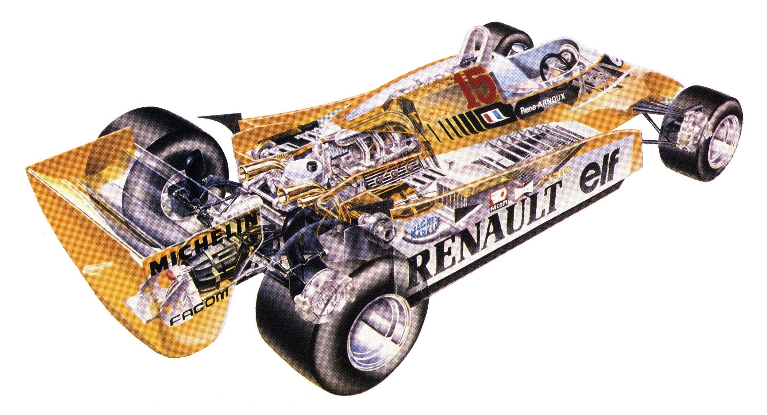 renault, Re20, Race, Cars, Cutaway, 1980 Wallpaper